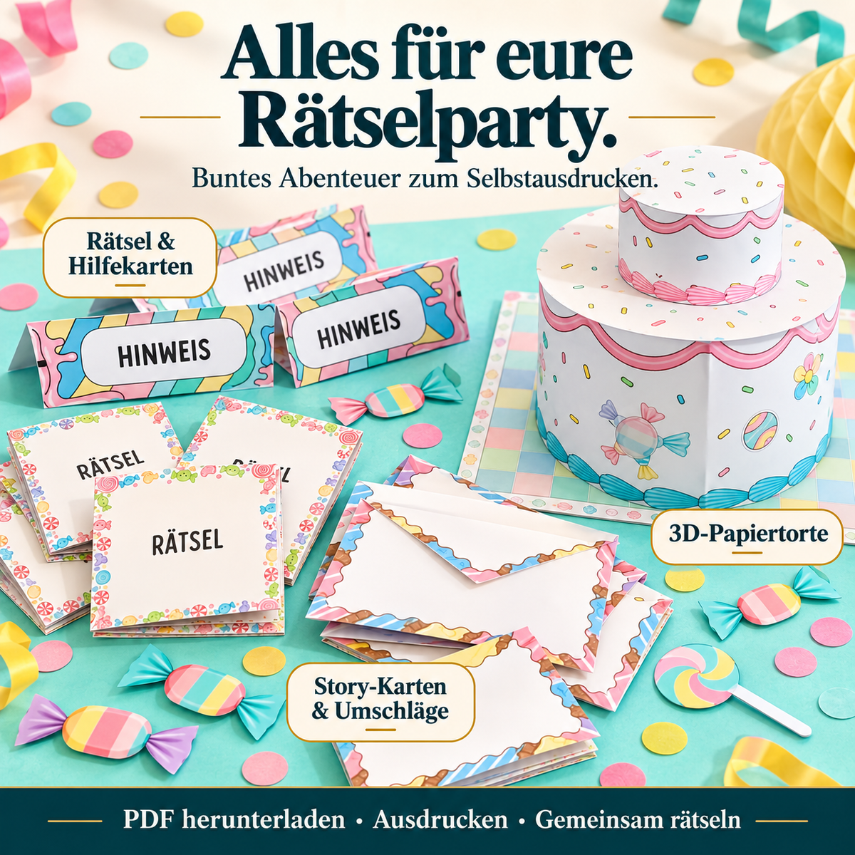 Kindergeburtstag Chaos - Escape Room zum Ausdrucken