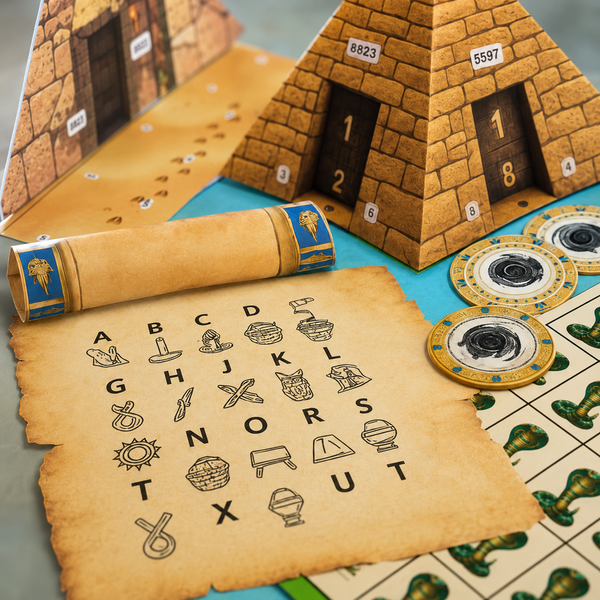 Die geheimnisvolle Pyramide - Escape Room zum Ausdrucken