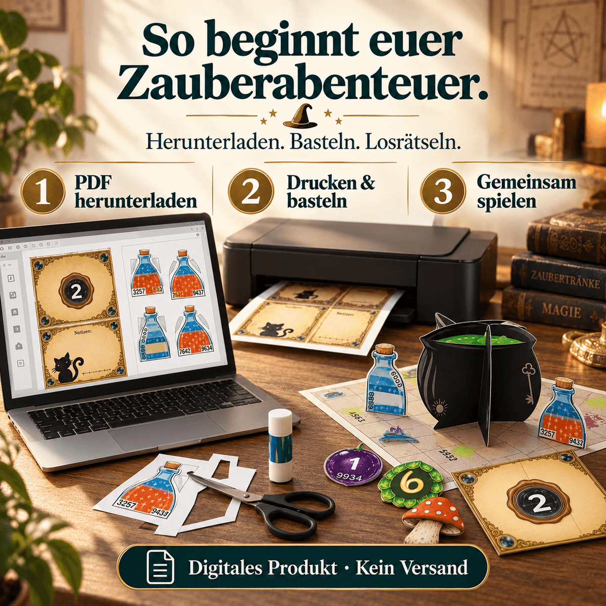 Die Zauberschule - Escape Room zum Ausdrucken