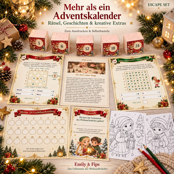 Adventskalender 3D - zum Ausdrucken