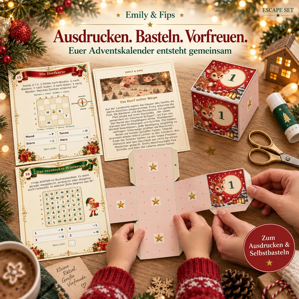 Adventskalender 3D - zum Ausdrucken